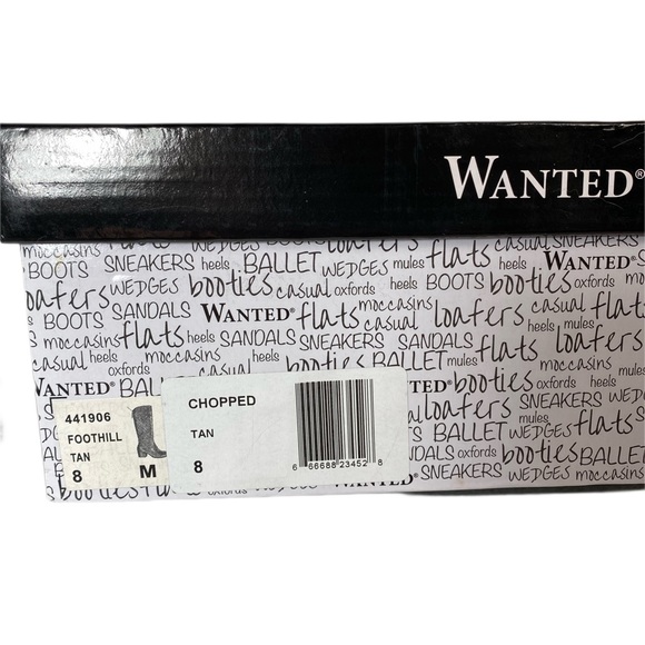 NIB Wanted Brown Heeled Knee Boot Side Zip Laser Cut-out Laced Back Faux Leather - Picture 10 of 10